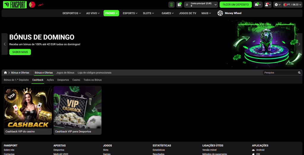 FANSPORT cashback for Portugal